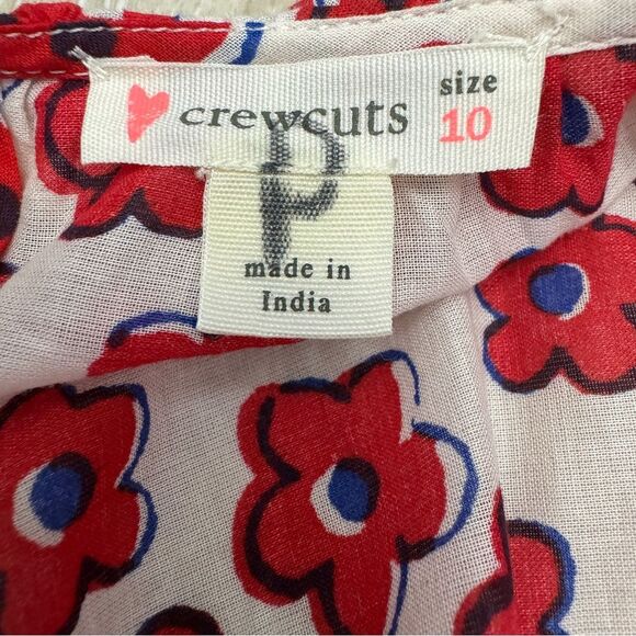 Crewcuts Off The Shoulder Red, White & Blue Girls Dress Size 10 - Picture 8 of 11